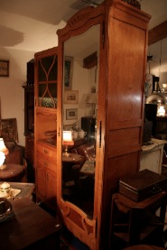meuble d'entré vestiaire ou vitrine d'epoque art nouveau style majorel